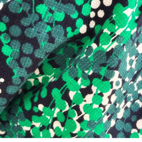 NEW Boden Martha Shift Dress Green Black Print Sleeveless Cotton Blend Size 2 - Picture 10 of 13